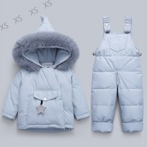 XS 유아 스키복 보드복 스노우보드복 점프슈트 눈썰매복 남아 여아 눈썰매 복장 루즈핏 팽딩 상하의 세트 털 칼라 분해 가능 어린이 겨울 바람막이 방한복세트