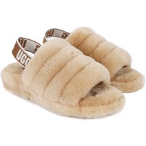 어그 UGG 여성 플러프 예 양털 슬라이드 (1095119-CHE)