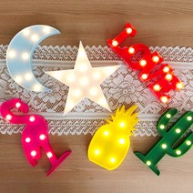 인테리어 LED 마퀴라이트 무드등, 플라밍고, 1개