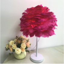 Sheffley LED 침실 깃털 무드등, 로즈 레드