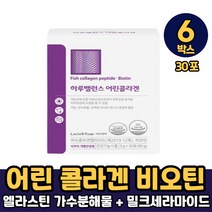 락토테미 하루 밸런스 어린콜라겐 피쉬콜라겐 펩타이드 콜라겐 비오틴 식약처 개별인정형 건강기능식품, 6박스, 하루밸런스 어린콜라겐 x 30포