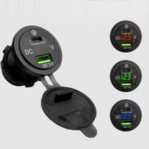 파워뱅크만들기 자작 QC3.0 CtoC 충전포트 원형 매립충전단자 USB출력단자 전압표시 캠핑카, QC3.0+C to C충전포트