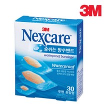 3M 숨쉬는 방수 밴드 반창고 투명 혼합형 30매, 기본