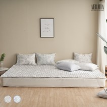 [에르미아] 세레니티 풍기인견 패밀리 패드 겸 카페트 침대 매트패드 패밀리사이즈 (270x200), 블루