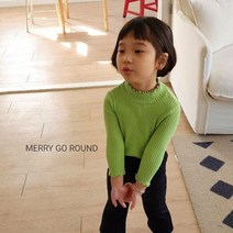 [아기티셔츠] 골지날라리반폴라 겨울 아동티셔츠 유아맨투맨 아기