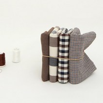 쏘잉스 면 20수 선염 체크 네이비브라운 4종 C61, 1mm체크