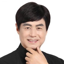 중장년 남자 가발 내추럴 중년 남자 단발 모발 모발 풀커버입니다, 블랙, 하나, 1개