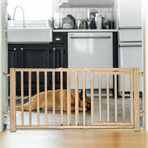 강아지 강아지 울타리 실내 고양이 강아지 울타리 나무 차단문 가림막, 원목색