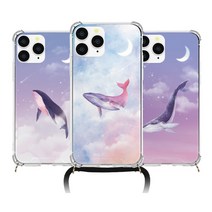 슈퍼닷 LG 엘지 V30 V35 케이스 TRY 달빛고래 폰스트랩 방탄 젤하드