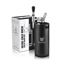 TMCRAFT 3 8L(128온스) 니트로 콜드 브루 커피 메이커 홈 케그 스테인리스 스틸 스타우트 크리머 수도꼭지 및 압력 완화 밸브 포함