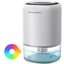 [1500ml&강력 제습&PSE 인증 완료]제습기 소형 제습기 컴팩트 조용한 작업 7색 야간 조명 포함 에너지 절약 습기 & 장마 대책 결로 방지 곰팡이 방지 방 말린 자동 정지 기능 탑재 탈의소압입화장실세면대 세련된-화이트