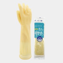 하얀손 고무장갑 천연라텍스, 하얀손 뉴센스 큰손전용 특호, 아이보리