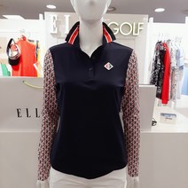 엘르골프 소매프린트 티셔츠 6g-65203