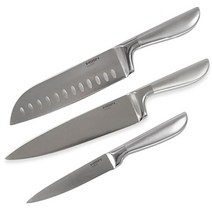 [한샘] 올스텐 핸들 주방칼 3종 세트 (과도+산도쿠+쉐프나이프), 올스텐 칼 3종(KCN09S3)