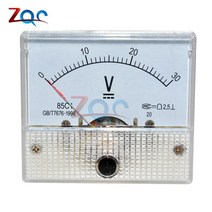 85C1 DC 30V 아날로그 패널 볼트 전압계 게이지 0-30V / 50V 0-50V, [01] DC 50V, 01 DC 50V