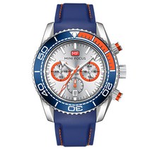 미니포커스 남성용 크로노 실리콘밴드 시계 MF0426G + 보증서 + 케이스