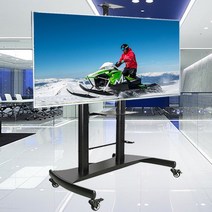 BASB-100 대형 이동식TV스탠드 높이조절 티비거치대 받침대 65인치 70인치 75인치 80인치 85인치 86인치, BASB-100 (최대 vesa 1000x600)