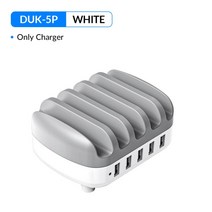 가성비ORICO 5포트 USB 충전기 스테이션 도크 홀더 포함 40W 5V2.4A 케이블 호환 샤오미 공식, 02 5P_01Plug