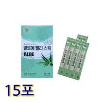 유기농 먹는 알로에 다당체 젤리 스틱 ALOE 피쉬콜라겐 알로에베라 알로에 겔 젤 다당체 건강젤리 사포나리아 국내산 15포, 2