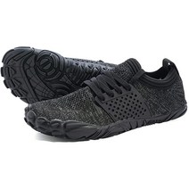 Joomra 여성용 베어풋 트레일 러닝화 10 그레이 핑크 41, 7.5-8, Black/Gum