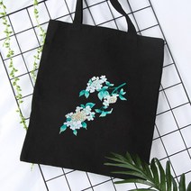 에코백 꽃 자수 diy 집콕 취미 생활 잡순이 공예 초보, 블루문 [패키지+모조대나무 자수스트레치]