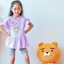 카카오프렌즈 여아용 어피치 숏 원피스