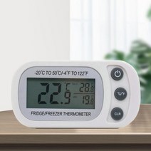 키밍 디지털 냉장고 온도계 온도센서 걸이형 최저 온도, 블랙, 1개