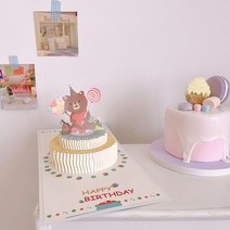 민아뜰 문구 해피벌쓰데이 곰돌이 회전목마 팝업카드 3D 생일카드 축하카드 팝카드, 베어 생일축하카드