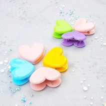 컬러하트 집게 데코 페이퍼 클립 퍼플