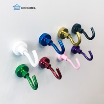 초강력 컬러 네오디움 영구 자석 마스크 가방 걸이 무타공 후크, 자석후크E12, 그린