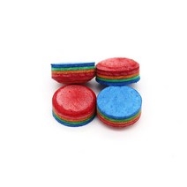 레인보우 컬러 당구 풀 큐 팁 10 개/백 14mm, 한개옵션0