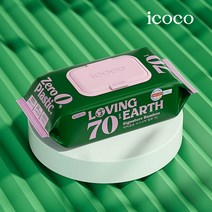 아이코코 생분해물티슈 시그니처 밤부70 대나무 아기물티슈 캡형 70매 10팩, 단품