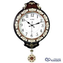 알펙스 3309 고급 에폭시 장식이 잘 어우러진 무소음 인테리어 추시계 시계 벽시계, 없음