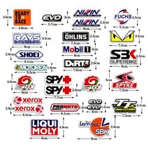 킥보드가방 캐링백 핸들바 NGK SHOEI mocutul ENEOS MOVISTAR 모토크로스 스폰서 스티커 자전거 스쿠터 반사 방수 PVC 모터 데칼, E-30CM X 25CM Set