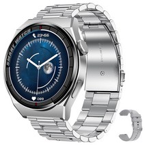 가성비스마트워치 2020 새로운 ECG + PPG 블루투스 통화 스마트 워치 GT3 프로 AMOLED 스포츠 피트니스 추, 02 Silver steel