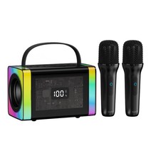 소니 에릭슨 SK11 노래 가라오케 마이크 오디오 통합 마이크 휴대용 블루투스 무선 가족 ktv 어린이 집, 공식 표준, 다크나이트 블랙 플래그십 버전 [더블밀]
