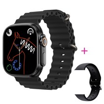 (에서 선박 us) 원래 49mm IWO 스마트 워치 WS18 울트라 시리즈 8 남자 여자 NFC IP68 방수 블루투스 전화, 12 Add 1 silicone_01 49mm