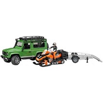 [브루더 장난감] Bruder Land Rover Defender and Snowmobile Model Jeep [並行輸入品]