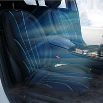 카렉스 4D버킷 통풍쿨링시트 12 24V 공용 블랙, 단품