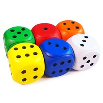 아이비스 스펀지 주사위 382-09685, 6cm 주사위 6개입