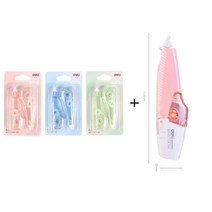델리 마카롱 수정 테이프 리필 71470 2p 세트, 그린+핑크+블루, 1세트+$수정테이프