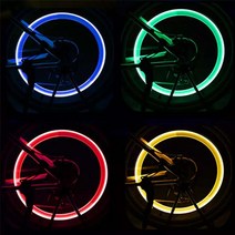 자전거휠 LED라이트 2개 1세트 안전등 식별등, 단품