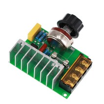 ac모터속도조절기 4000W AC 220V SCR 전기 전압 조정기 모터 속도 컨트롤러 조광기 퓨즈 포함 조광, 한개옵션0