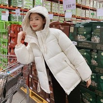 후드 숏 패딩 점퍼 코트 여성 다운 자켓