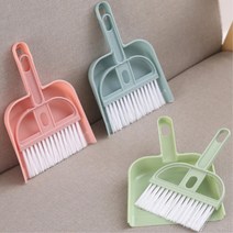 학용품 미니빗자루 쓰레받이 방비세트 부드러운빗자루, 그린