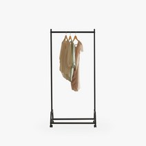 디자인4017 스틸 800 이동형 행거 (2 color), 블랙