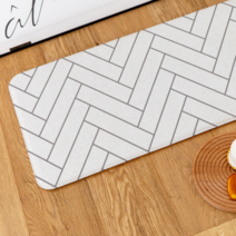 파크론 어반헤링본 주방매트 욕실 현관 씽크대 부엌 PVC 발매트 두꺼운 매트 1.5cm