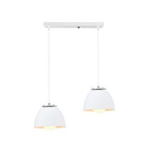 라인조명 로즈다이아2등 펜던트 LED 12w 볼램프 2개 이벤트증정 3가지색상 (블랙 로즈골드 골드) 다이아2등 다이아식탁등 다이아팬던트 led식탁2등 led식탁조명등2등 다이아, 화이트