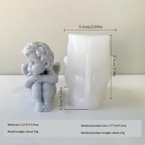 실리콘 엔젤 몰드 3D 천사 양초 만들기 향기로운 왁스 아로마 테라피 초콜릿 케이크, CHINA_Green