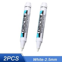 마커 펜 낙서 방수 영구 연필 플라스틱 유리 스톤 금속 세라믹 목공 색칠 도구, 2PCS 2.5MM